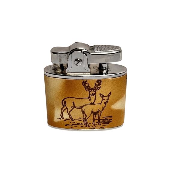 Vintage Penguin Superlative Automatic Lighter Susquehana Trail Deer Wrap Japan - Picture 1 of 4